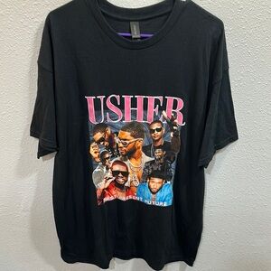 Usher graphic tee on black Gildan T-shirt size XL